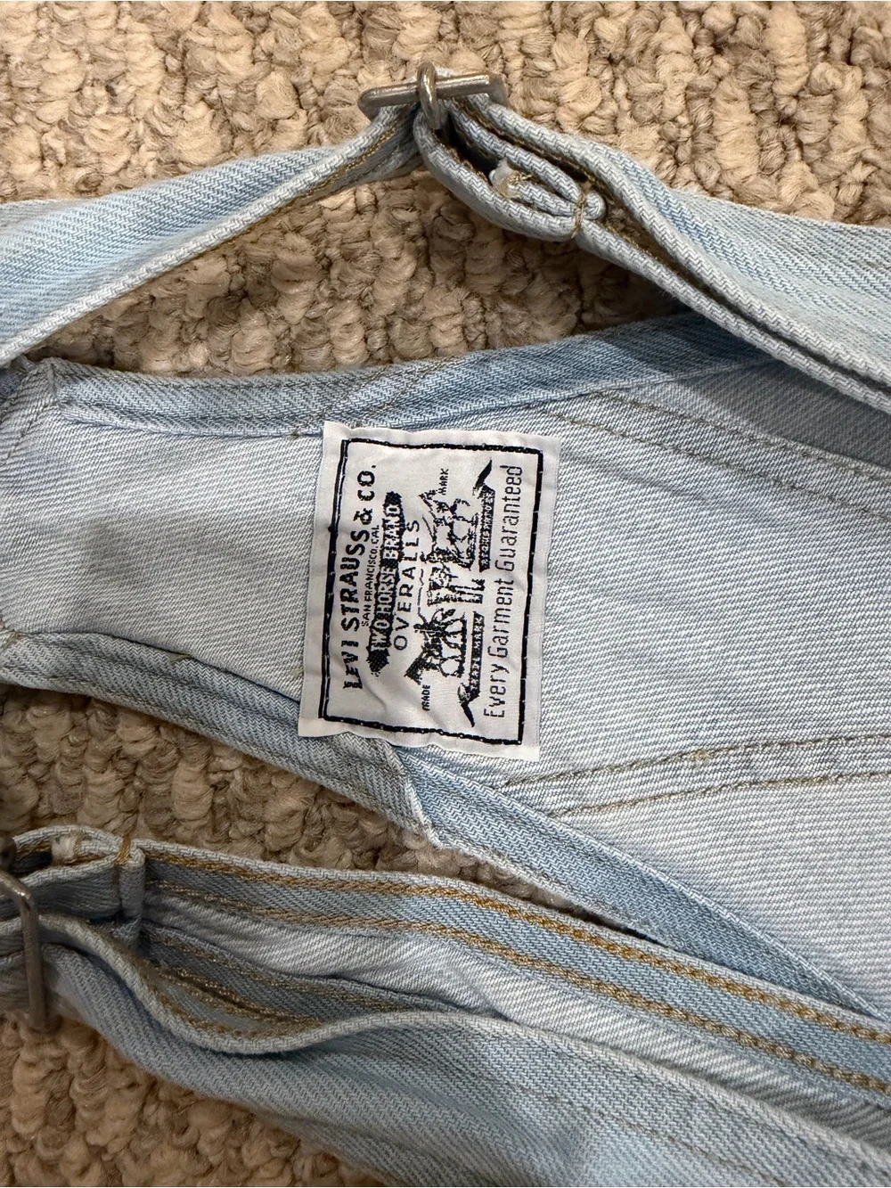 Levi's Light Wash Women's Denim Overalls